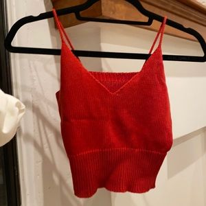 Red Brandy Melville crop top